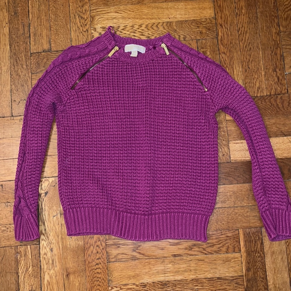 MICHAEL MICHAEL KORS Cable Knit Sweater This royal purple. New without tags